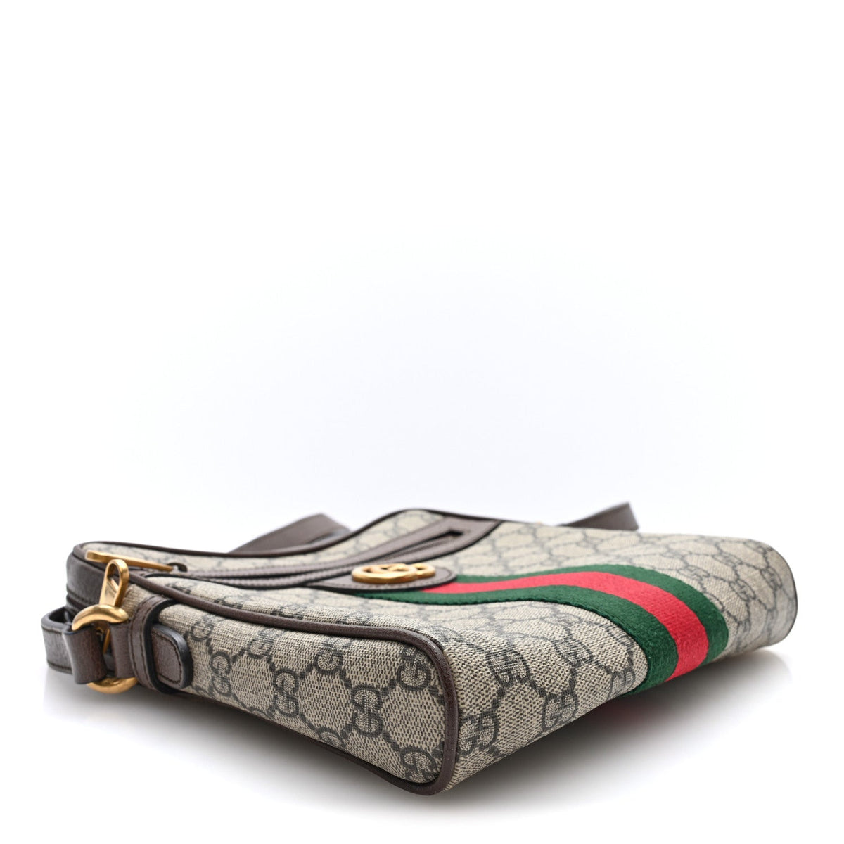 GG Supreme Monogram Web Small Ophidia Messenger Bag Brown wholesalehk.shop