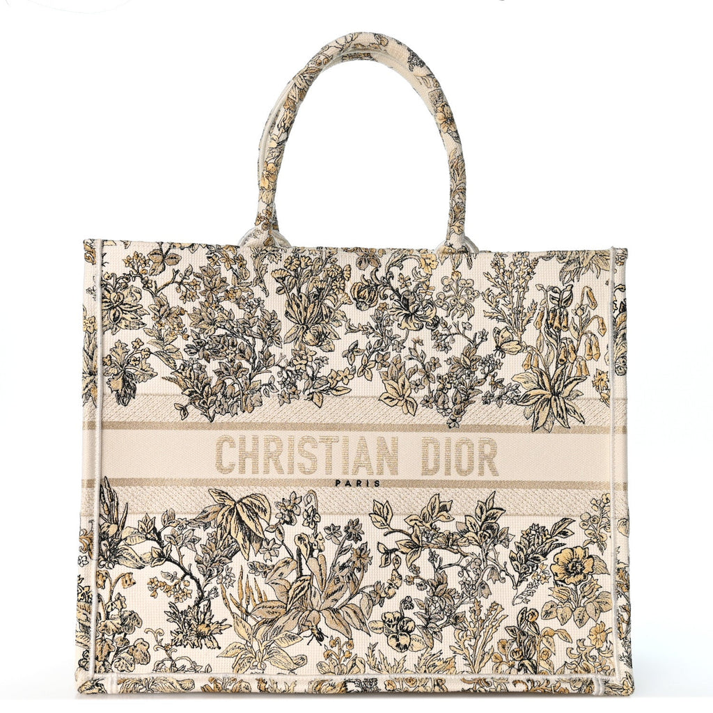 Canvas Embroidered Large Dioriviera Toile De Jouy Book Tote Gold £¨ Direct shipment via from wholesalehk.shop