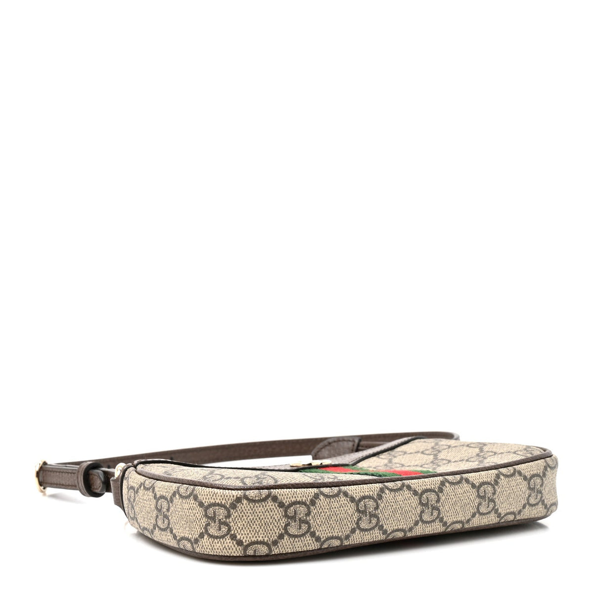 GG Supreme Monogram Textured Dollar Calfskin Web Mini Ophidia Shoulder Bag Beige Ebony New Acero wholesalehk.shop