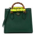 Wonka Grain Calfskin Small Diana Tote Bag Green Yellow Fluo wholesalehk.shop