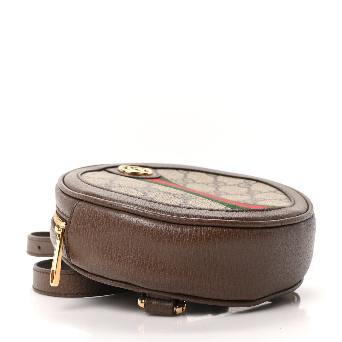 GG Supreme Monogram Web Mini Ophidia Round Backpack Brown wholesalehk.shop