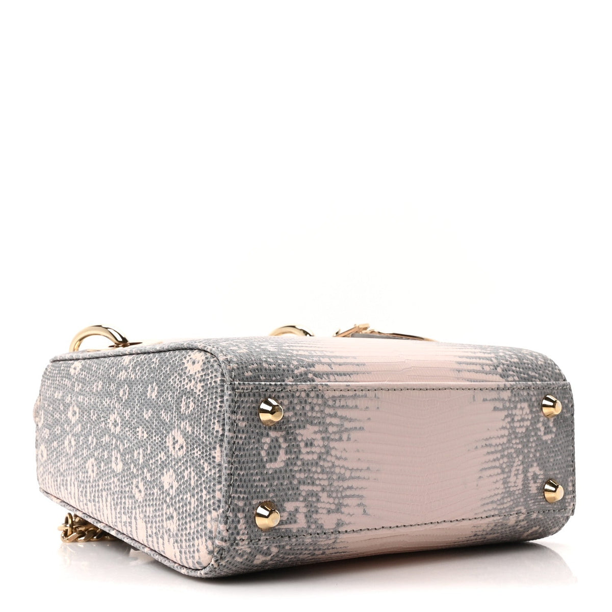 Lizard Ombre Mini Lady Dior Light Pink wholesalehk.shop