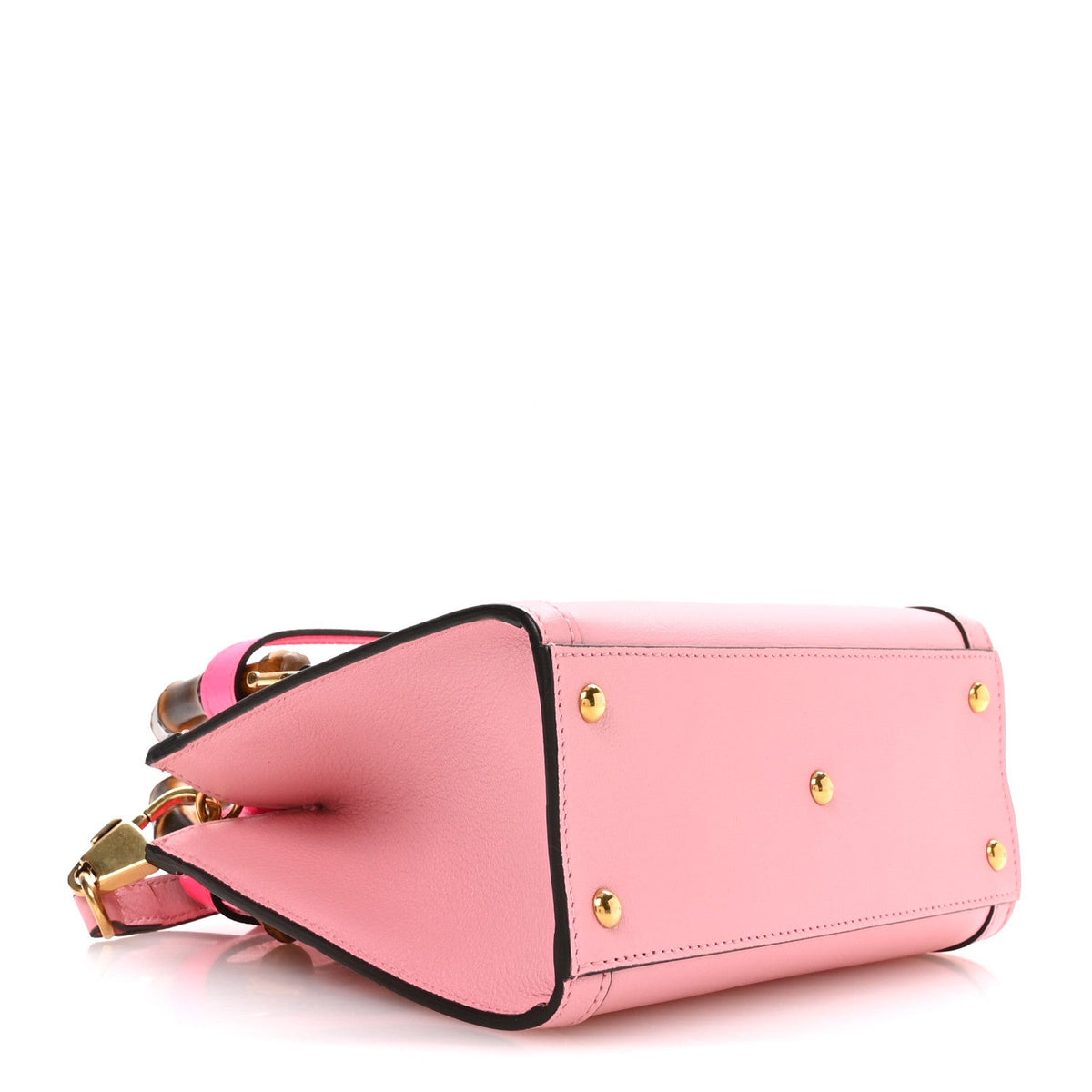 Wonka Grain Calfskin Mini Diana Tote Bag Wild Rose Fuxia Fluo wholesalehk.shop