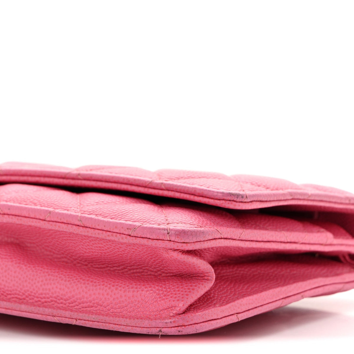 Caviar Quilted Wallet on Chain WOC Pink wholesalehk.shop