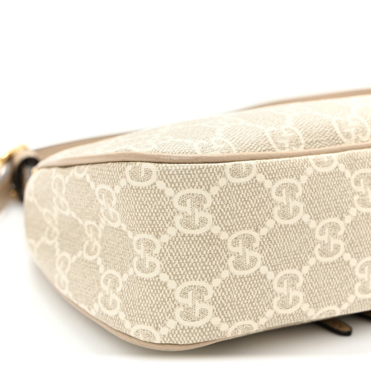 GG Supreme Monogram Textured Dollar Calfskin Small Ophidia Hobo Beige Mystic White Oatmeal wholesalehk.shop