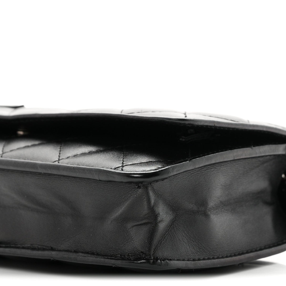 Calfskin Quilted Cambon Wallet on Chain WOC Black wholesalehk.shop