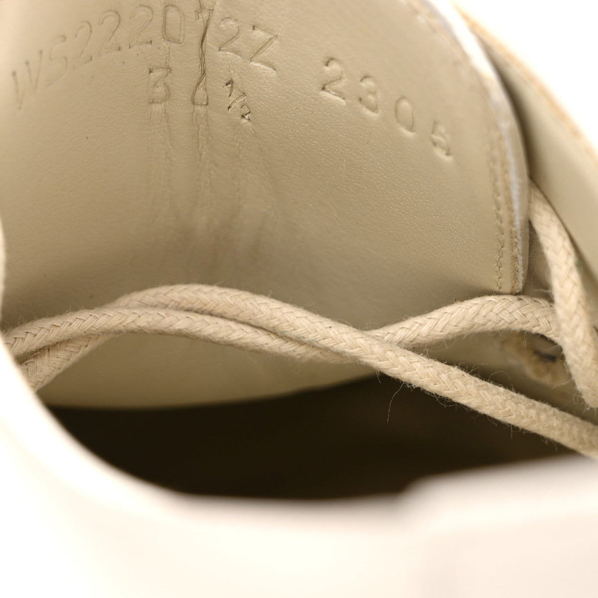 Glossed Calfskin First Derby 36.5 Beige Glaise wholesalehk.shop