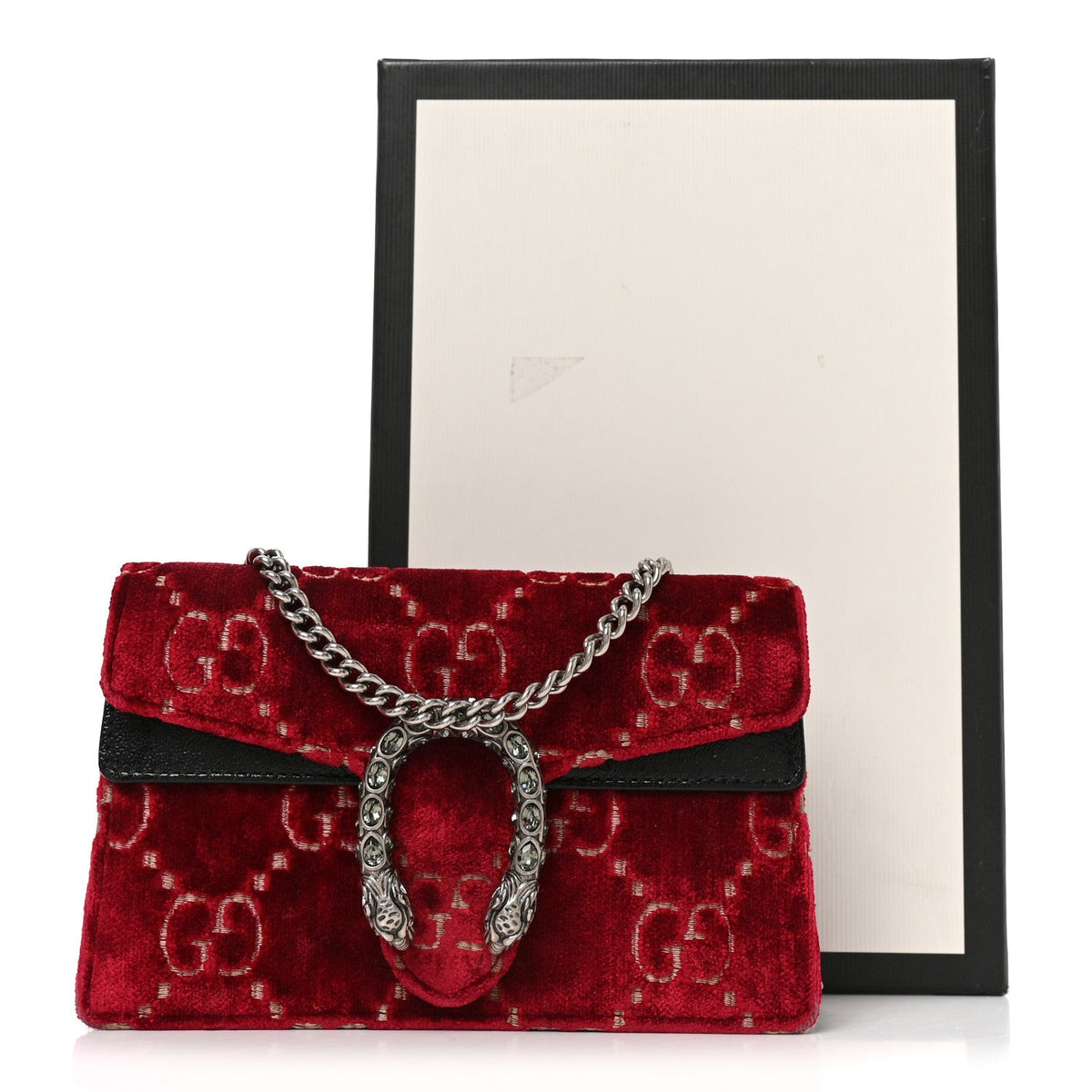 Velvet GG Monogram Super Mini Dionysus Shoulder Bag Red Cipria Black wholesalehk.shop