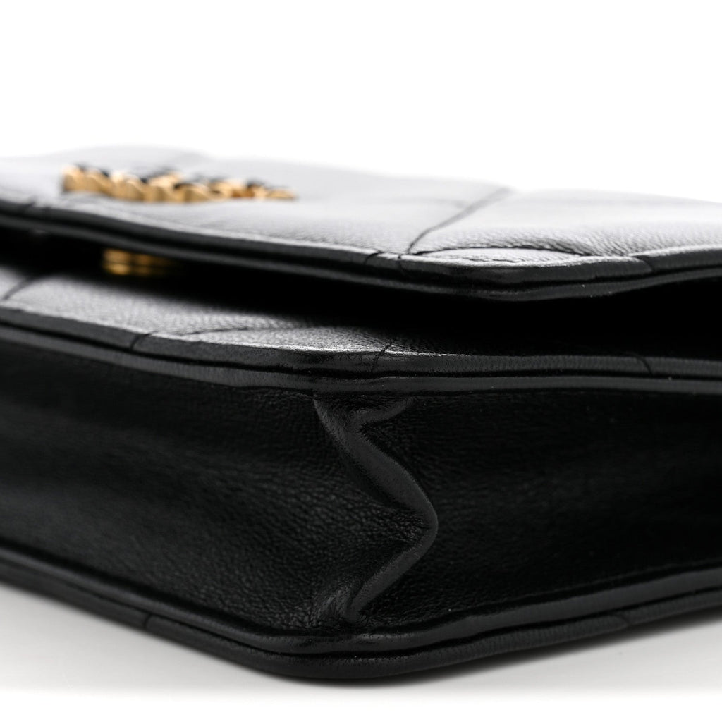 Lambskin Quilted Chanel 19 Wallet On Chain WOC Black wholesalehk.shop