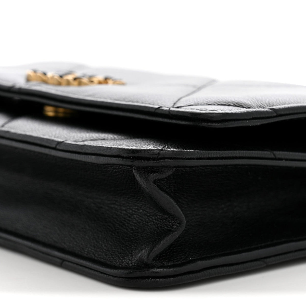Lambskin Quilted Chanel 19 Wallet On Chain WOC Black wholesalehk.shop