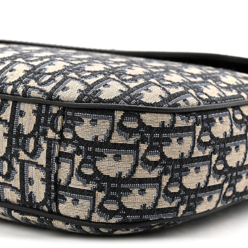 Grained Calfskin Oblique Saddle Messenger Black wholesalehk.shop
