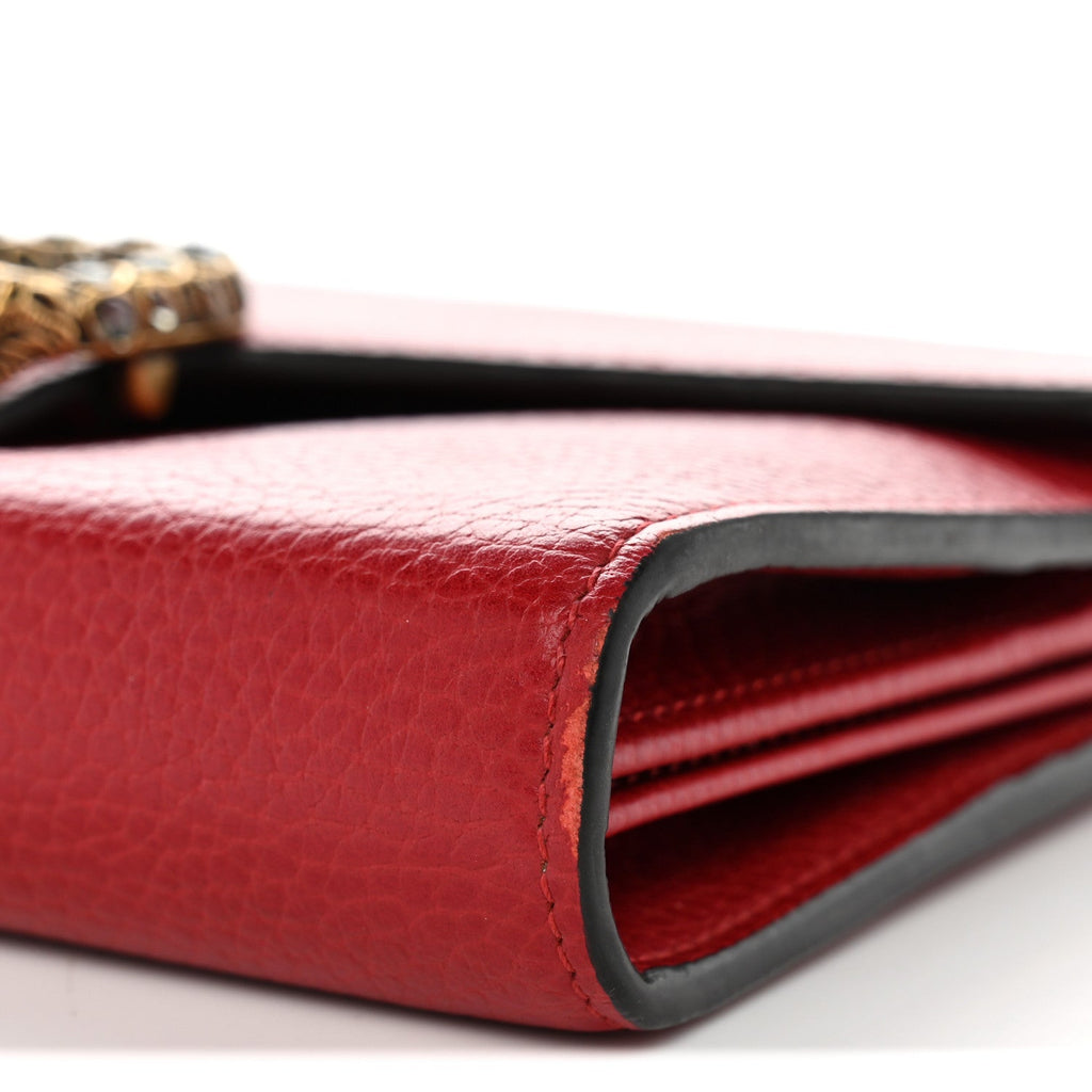 Calfskin Mini Dionysus Chain Wallet Hibiscus Red wholesalehk.shop