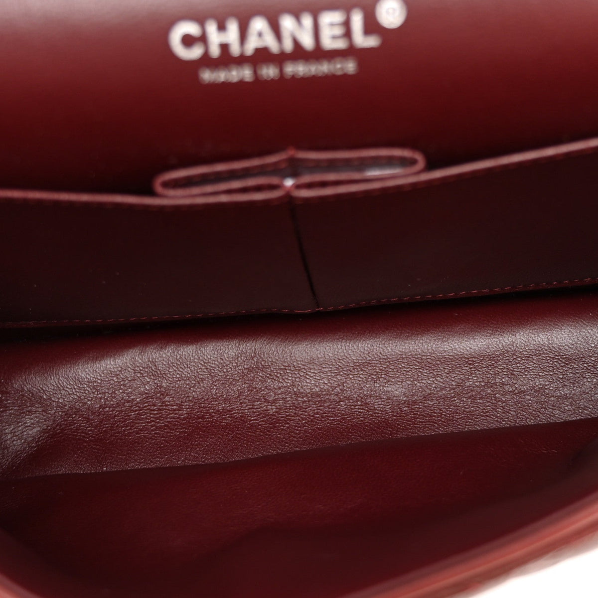 Lambskin Quilted Medium Double Flap Burgundy wholesalehk.shop
