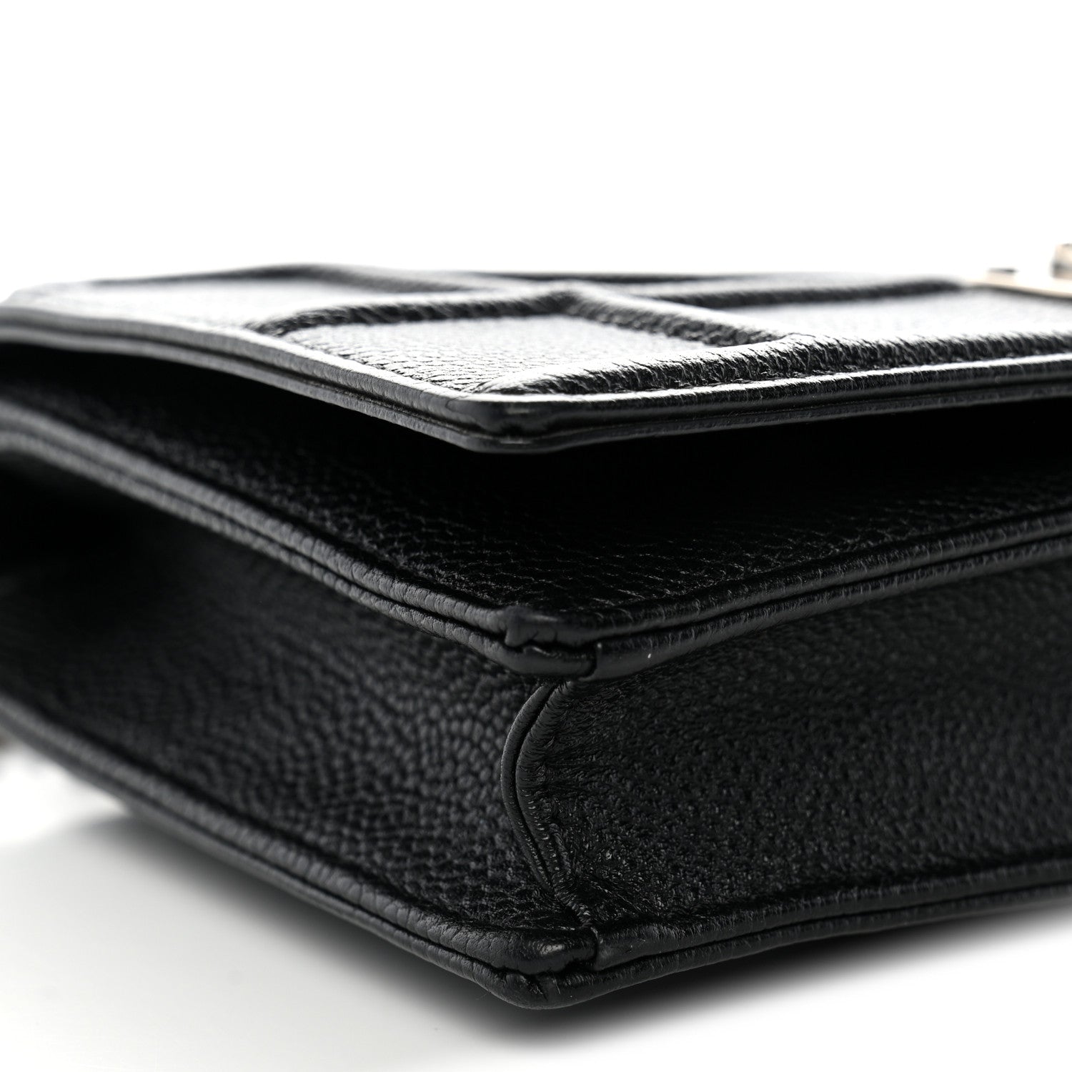 Grained Calfskin Diorama Wallet on Chain Pouch Black ¡§ Direct shipment via from wholesalehk.shop
