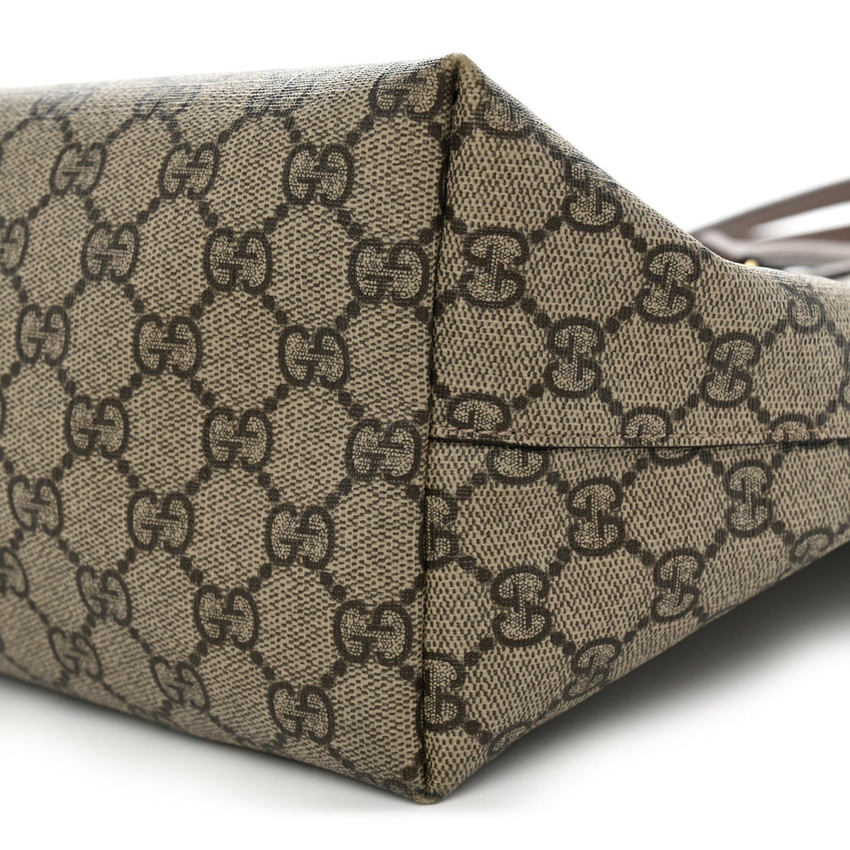 GG Supreme Monogram Medium Ophidia Shopping Tote Brown wholesalehk.shop
