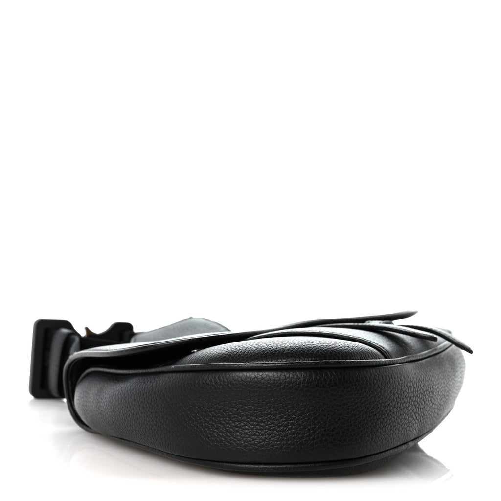 Grained Calfskin Kim Jones Saddle Bag Black wholesalehk.shop
