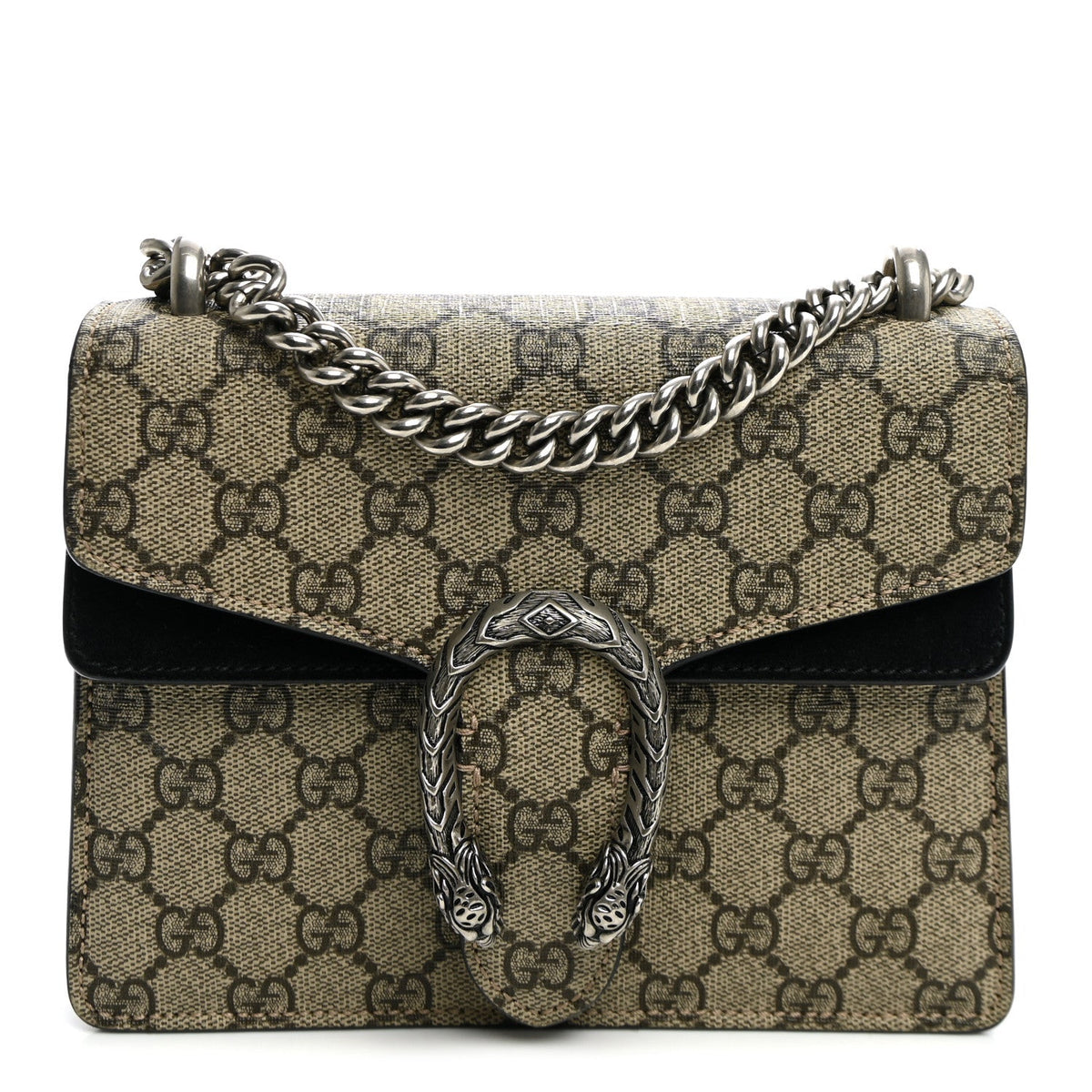 GG Supreme Monogram Mini Dionysus Shoulder Bag Black wholesalehk.shop