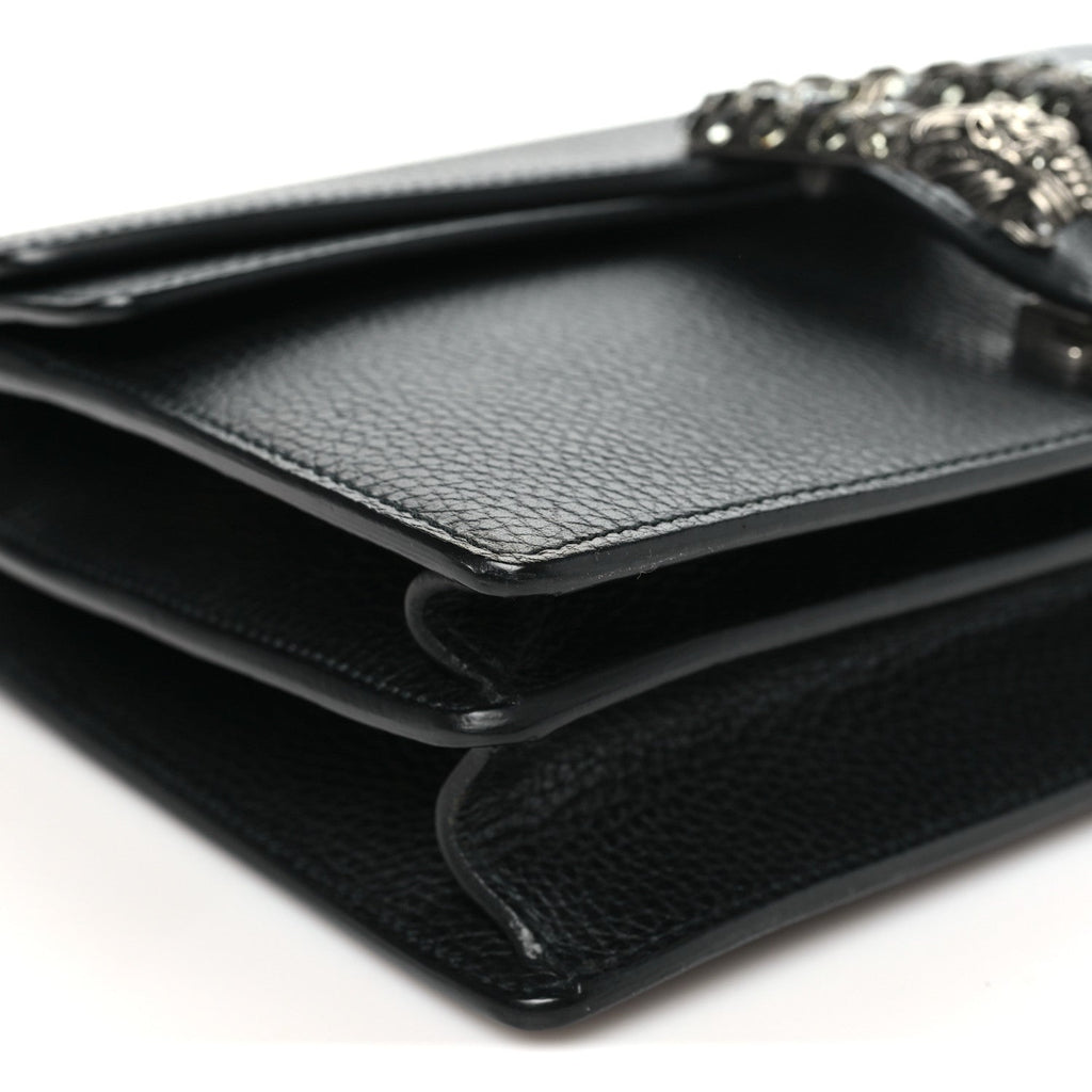 Pebbled Calfskin Small Dionysus Shoulder Bag Black wholesalehk.shop