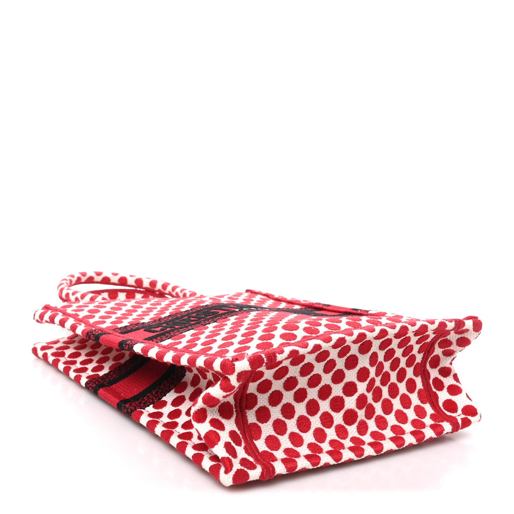 Canvas DiorAmour Dots Vertical Book Tote Red £¨ Direct shipment via from wholesalehk.shop