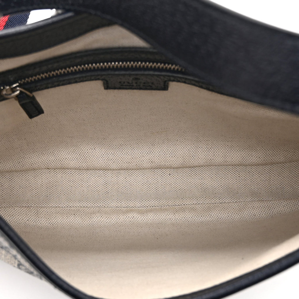 GG Supreme Monogram Textured Dollar Calfskin Web Small Jackie 1961 Hobo Beige Blue £¨ Direct shipment via from wholesalehk.shop