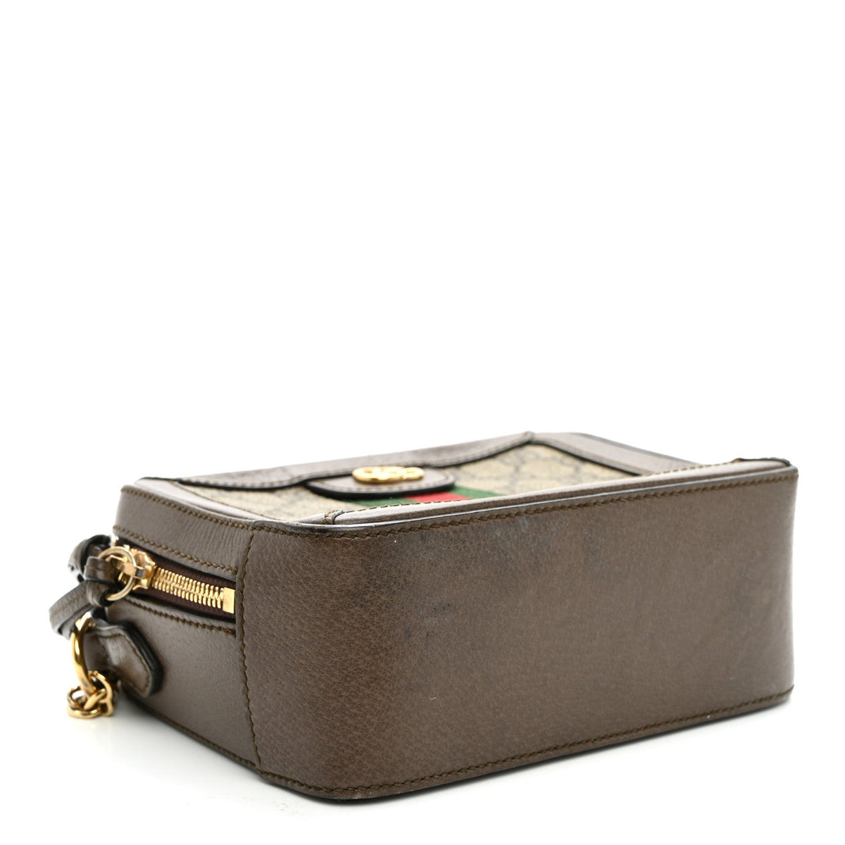 GG Supreme Monogram Mini Ophidia Top Handle Shoulder Bag Brown wholesalehk.shop