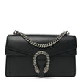 Pebbled Calfskin Small Dionysus Shoulder Bag Black wholesalehk.shop