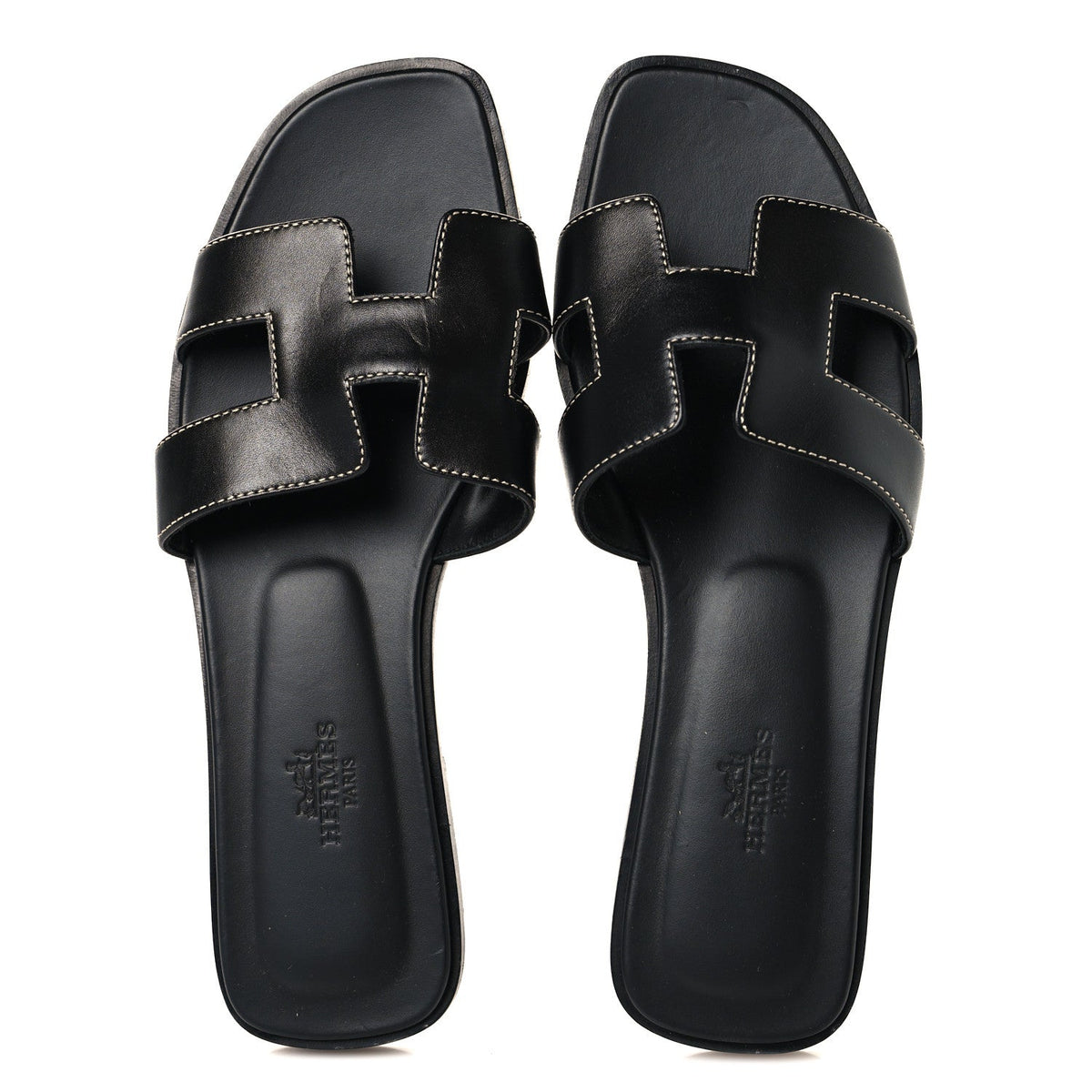 Box Calfskin Oran Sandals 37 Black wholesalehk.shop