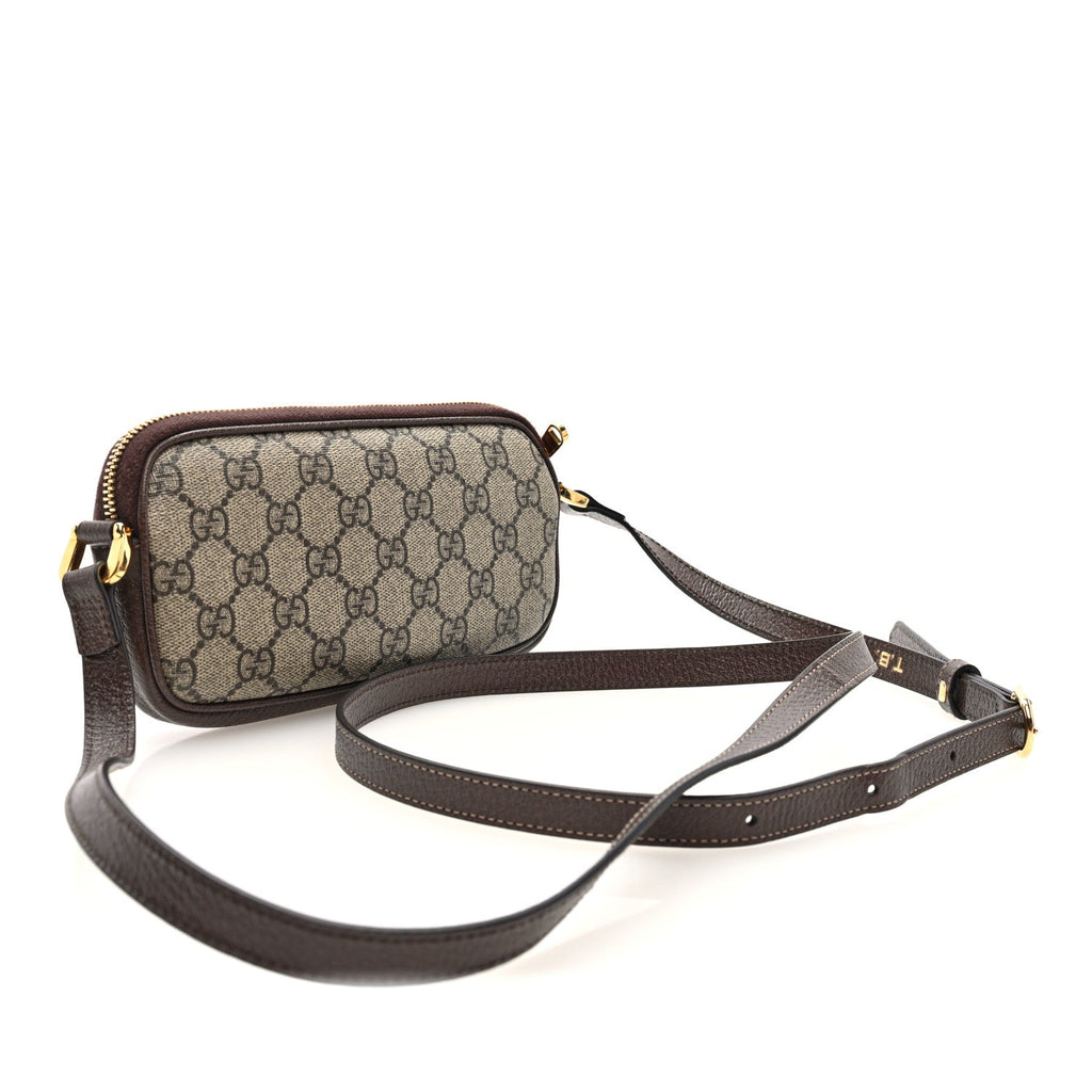 GG Supreme Monogram Web Mini Ophidia GG Bag Brown wholesalehk.shop