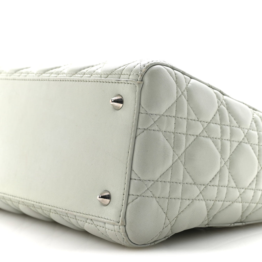 Lambskin Cannage Medium Lady Dior Green wholesalehk.shop