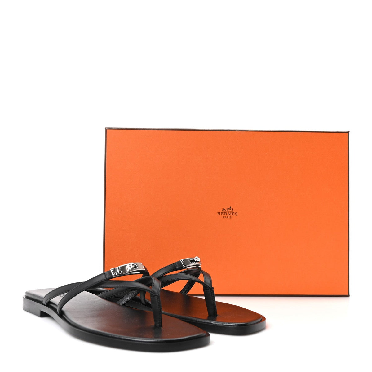 Calfskin Miss Sandals 37 Black wholesalehk.shop