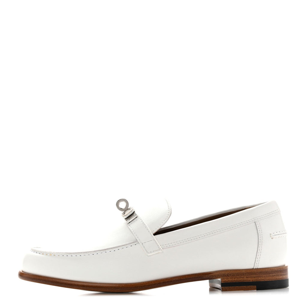 Calfskin Womens Destin Loafers 36 White wholesalehk.shop