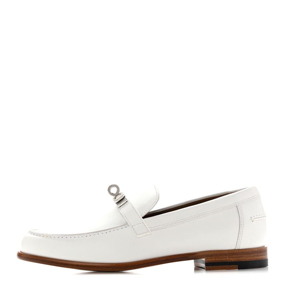 Calfskin Womens Destin Loafers 36 White wholesalehk.shop