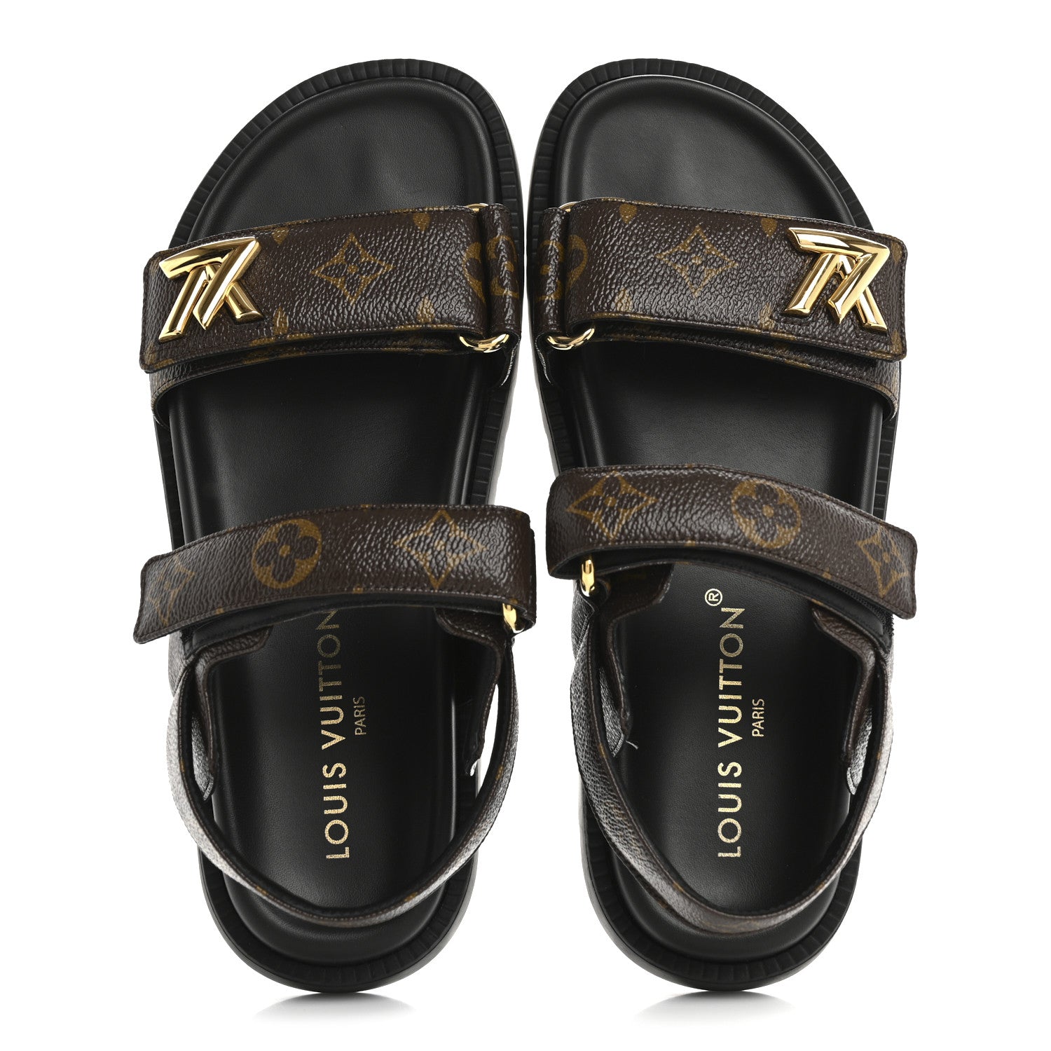 Monogram LV Sunset Comfort Flat Sandals 37.5 Cacao Brown £¨ Direct shipment via from wholesalehk.shop