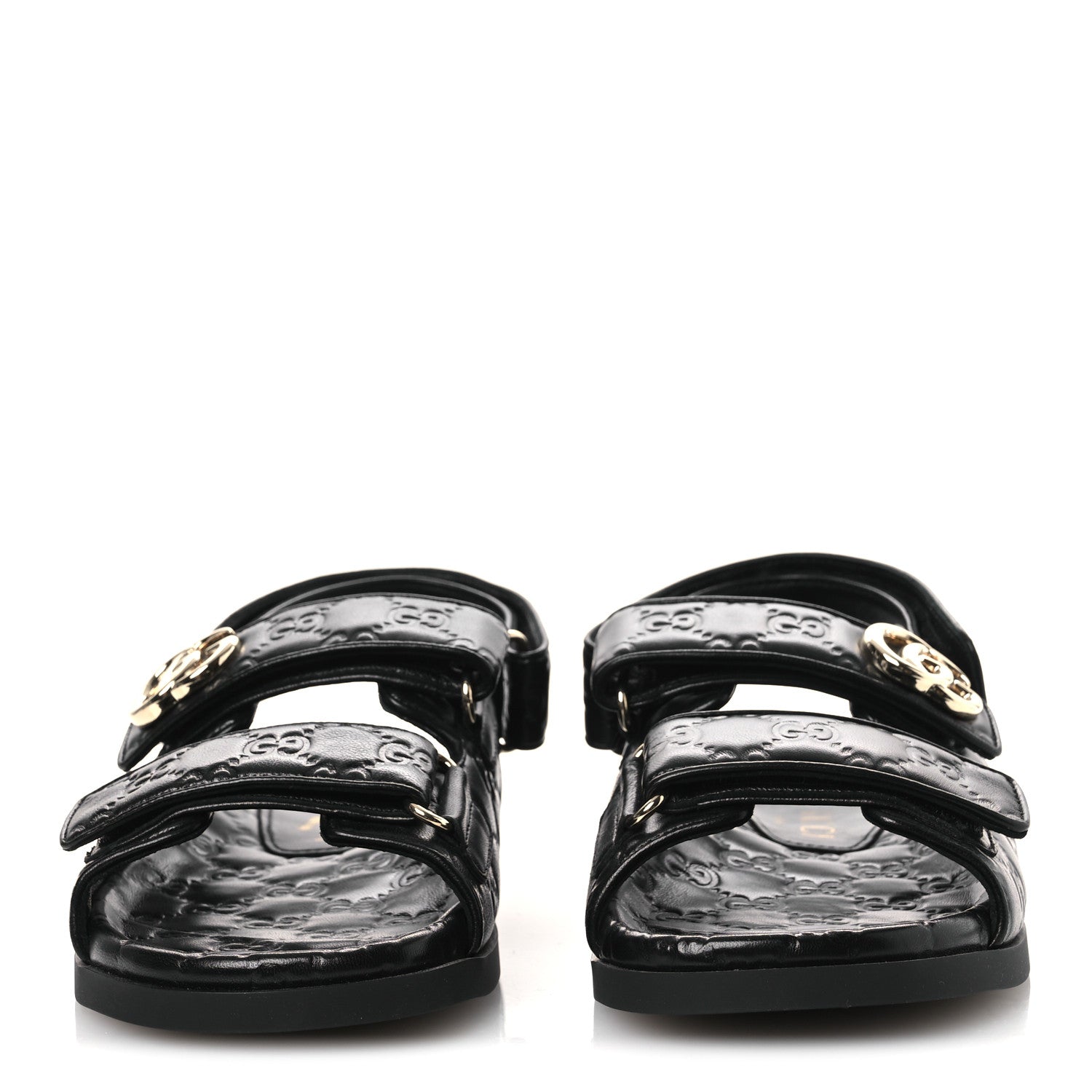 Guccissima GG Embossed Womens Sandals 37 Black £¨ Direct shipment via from wholesalehk.shop