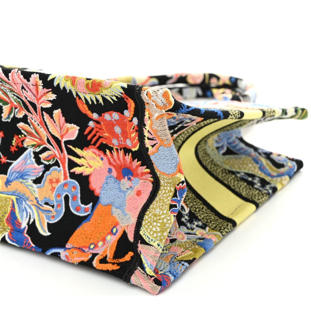 Canvas Zodiac Fantastico Embroidered Medium Book Tote Black Multicolor £¨ Direct shipment via from wholesalehk.shop
