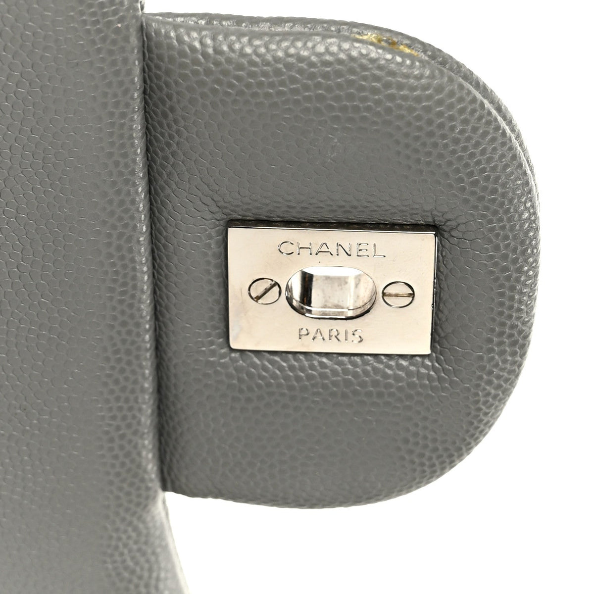 Caviar Quilted Jumbo Double Flap Grey wholesalehk.shop