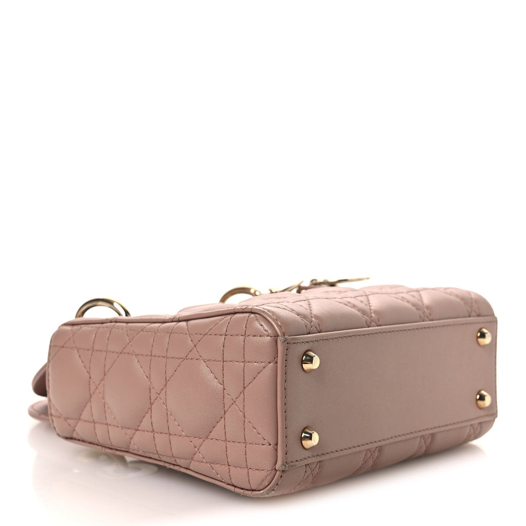 Lambskin Cannage Mini Lady Dior Blush wholesalehk.shop