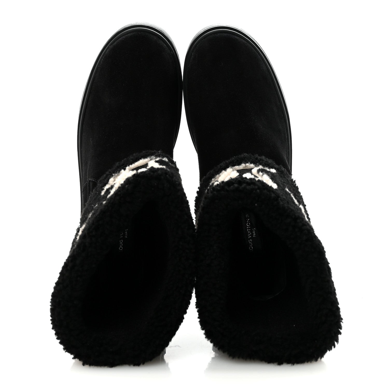 Suede Calfskin Shearling Snowdrop Flat Ankle Boot 37.5 Black £¨ Direct shipment via from wholesalehk.shop