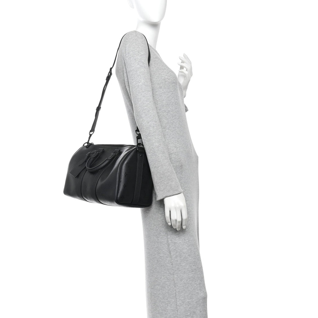 Monogram Midnight Keepall Bandouliere 35 Black wholesalehk.shop