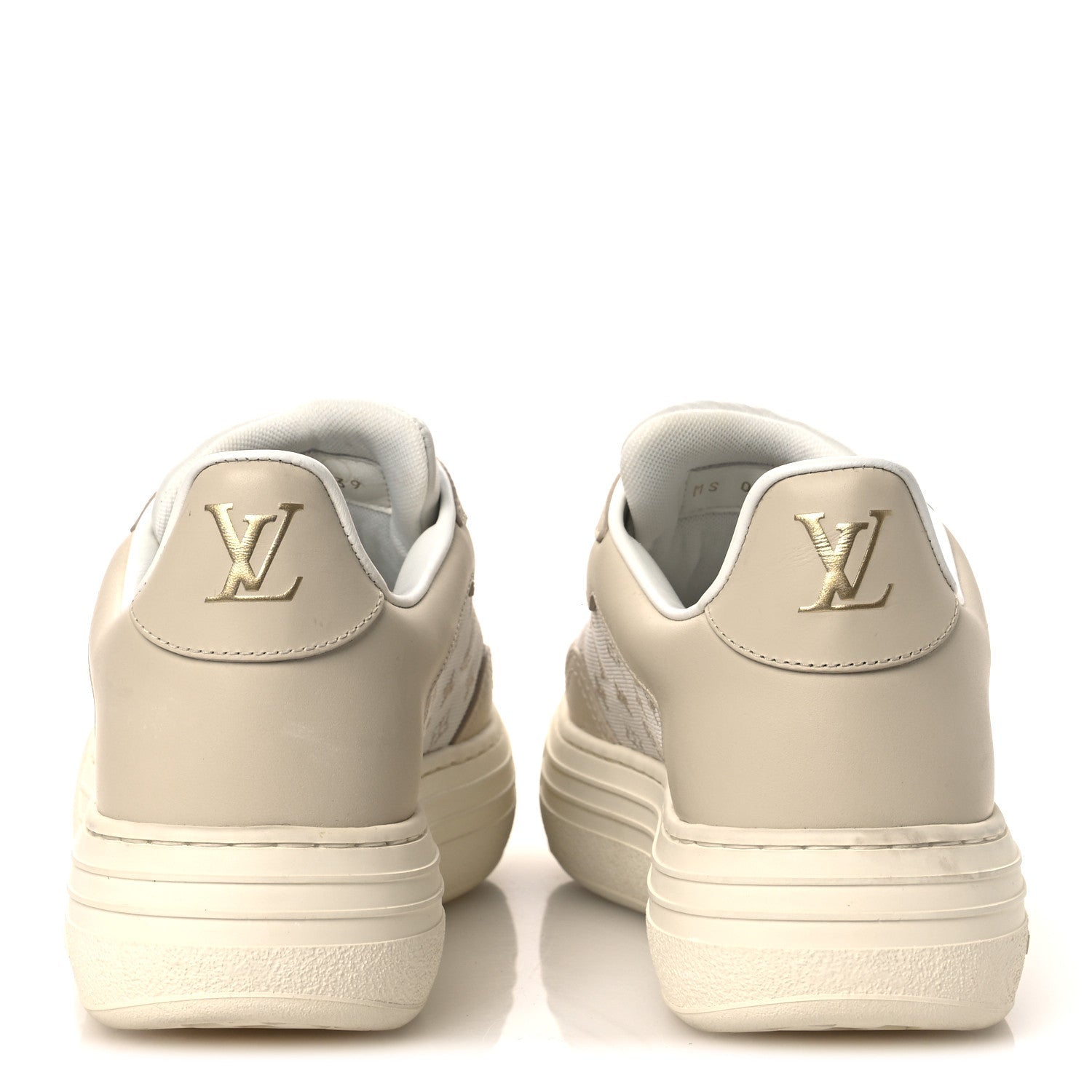 Canvas Calfskin Monogram LV Groovy Platform Sneakers 39 Beige £¨ Direct shipment via from wholesalehk.shop