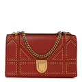 Calfskin Studded Diorama Flap Bag Red ¡§ Direct shipment via from wholesalehk.shop
