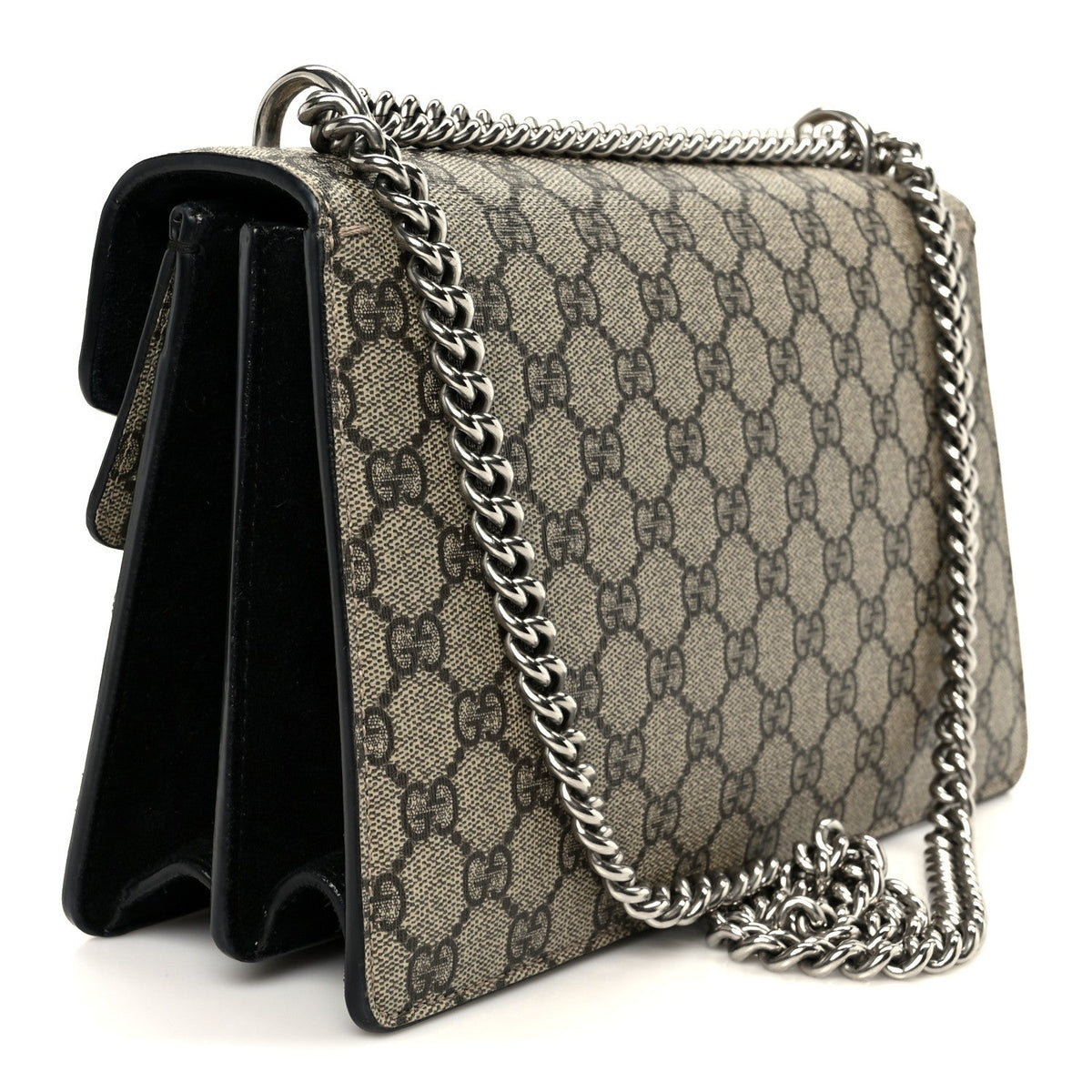 GG Supreme Monogram Small Dionysus Shoulder Bag Black wholesalehk.shop
