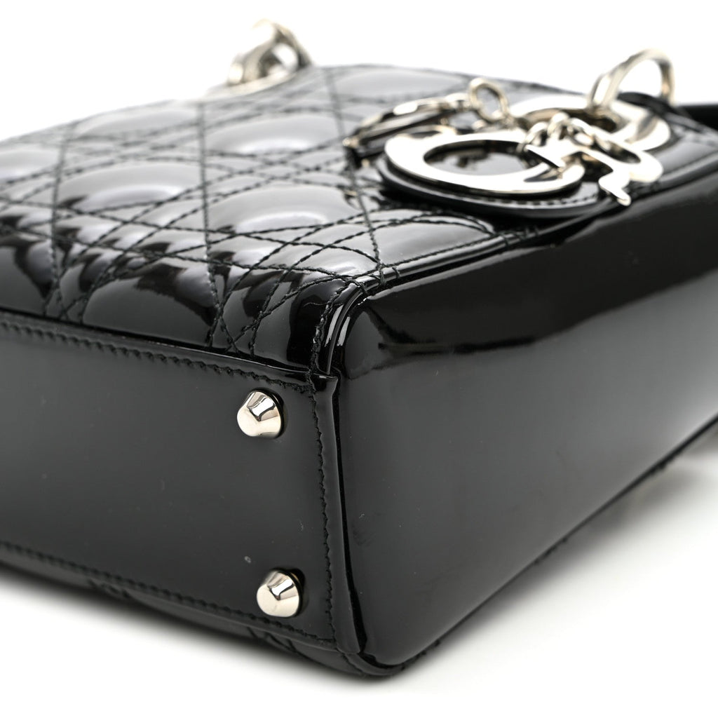 Patent Cannage Mini Lady Dior Black wholesalehk.shop