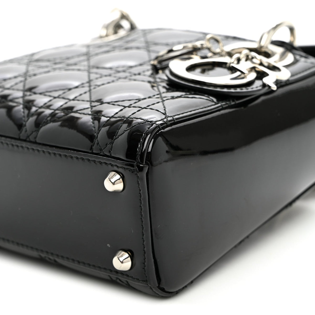 Patent Cannage Mini Lady Dior Black wholesalehk.shop