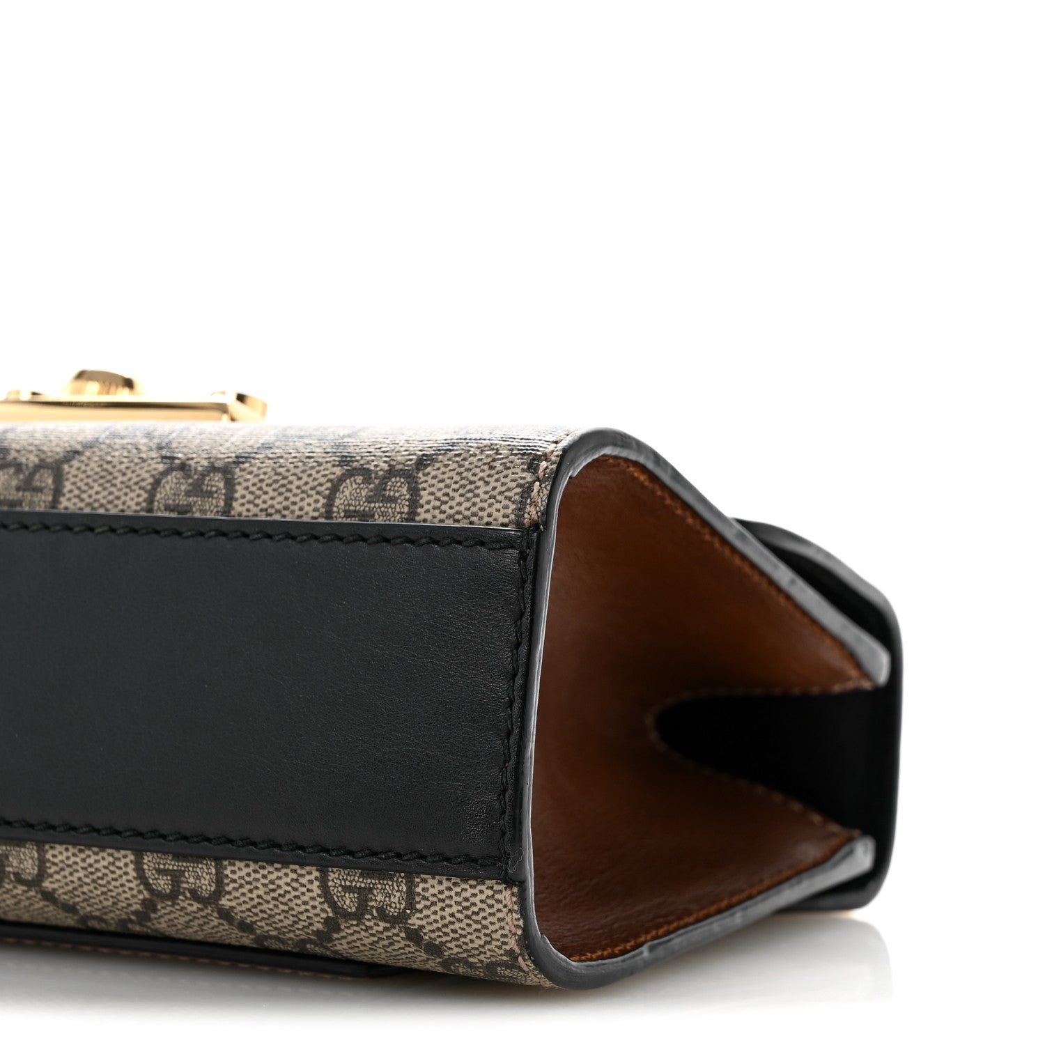 GG Supreme Monogram Calfskin Small Padlock Shoulder Bag Beige Black Cuir £¨ Direct shipment via from wholesalehk.shop