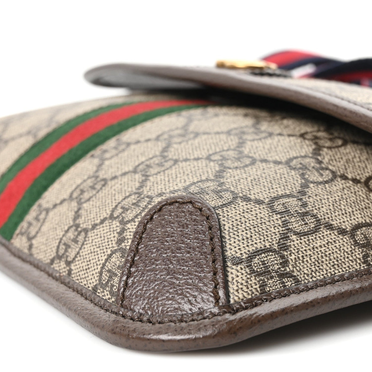 GG Supreme Monogram Web Small Ophidia Belt Bag Brown wholesalehk.shop