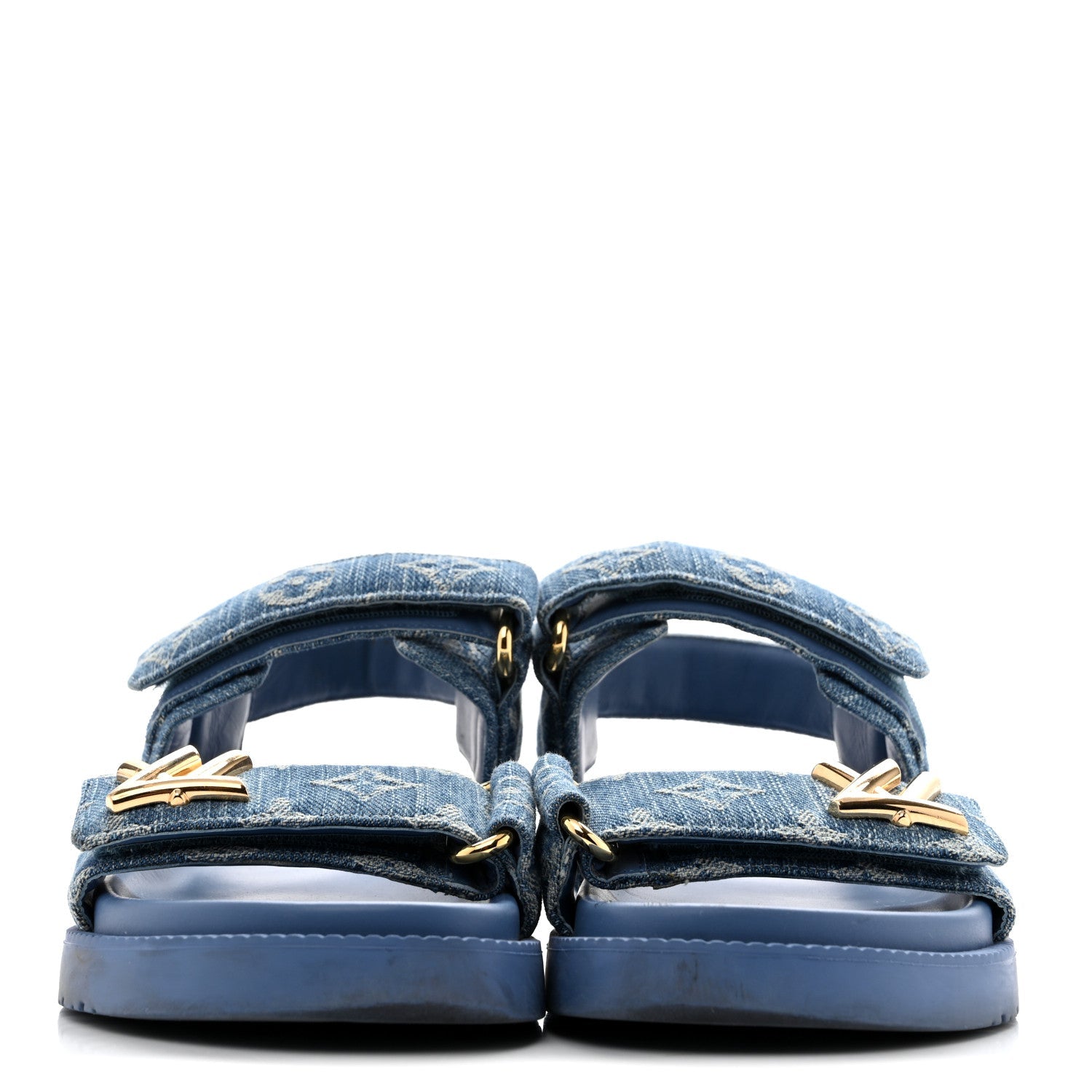 Denim Monogram LV Sunset Comfort Flat Sandals 37 Blue £¨ Direct shipment via from wholesalehk.shop