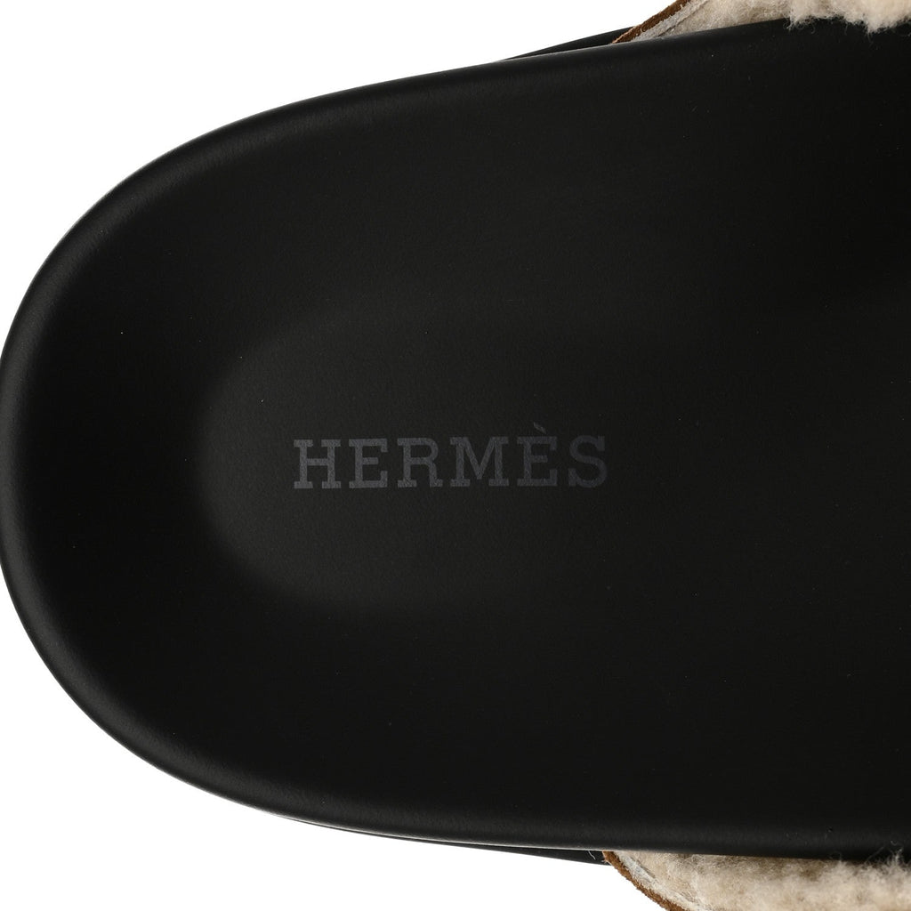 Suede Goatskin Shearling Mens Go Mules 43 Beige Kraft Ecru wholesalehk.shop
