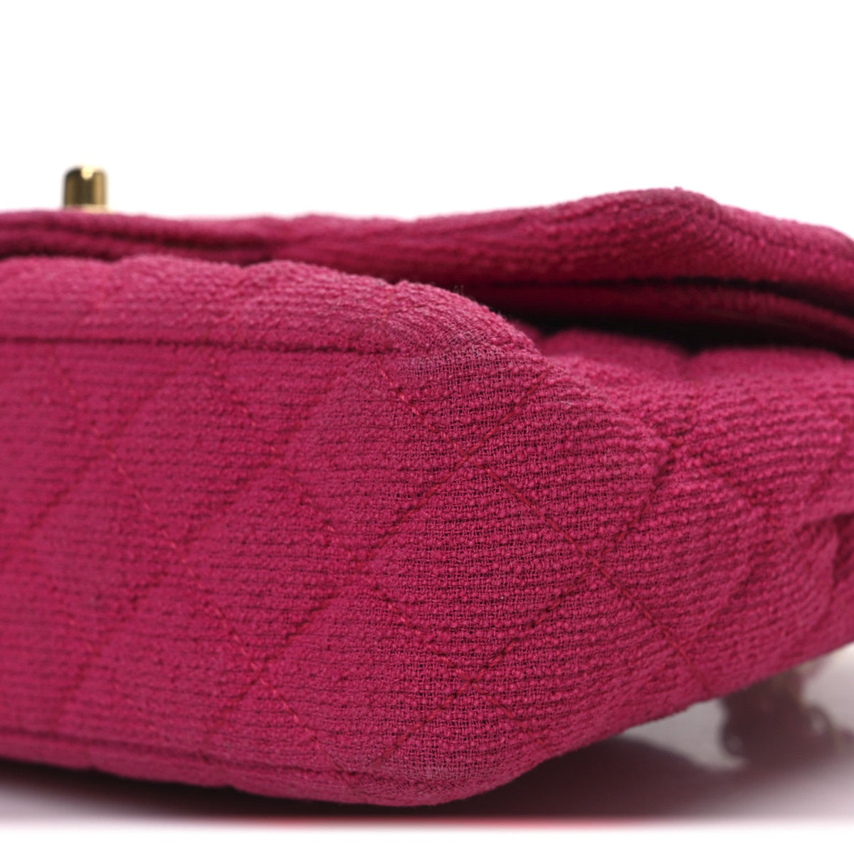 Tweed Quilted Medium Double Flap Fuchsia wholesalehk.shop