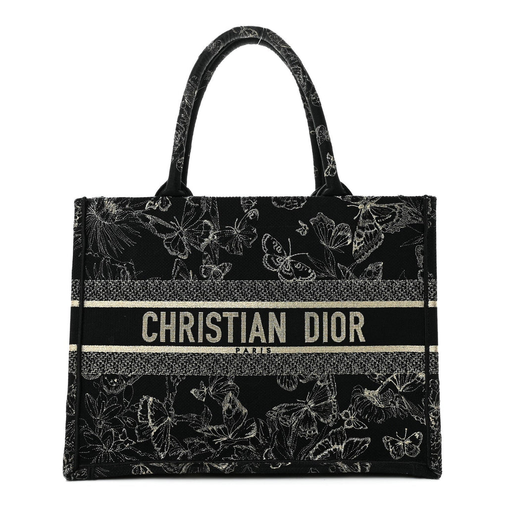 Canvas Embroidered Medium New York Butterfly Book Tote Black £¨ Direct shipment via from wholesalehk.shop